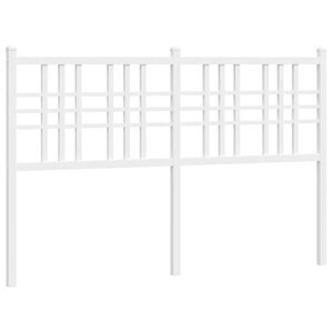 vidaXL Tête de lit de remplacement métal blanc 137 cm