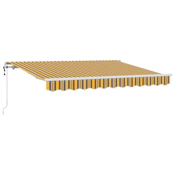 vidaXL Auvent Rétractable Jaune 350 x 200 cm tissu