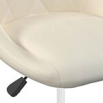 vidaXL Chaises pivotantes à manger lot de 2 Crème Velours