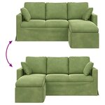vidaXL Canapé Vert clair 198 x 134 x 80 cm Velours