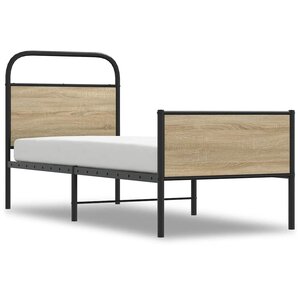 vidaXL Cadre de lit sans matelas 90x190cm chêne sonoma bois ingénierie