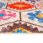 vidaXL Tapis lavable multicolore 80x150 cm antidérapant