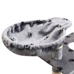 vidaXL Arbre à chat et griffoir Sisal 150 cm Empreintes de pattes Gris
