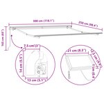 Auvent manuel rétractable vidaXL avec LED Gris clair 300x250 cm