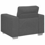 vidaXL Fauteuil gris foncé 60 cm tissu velours côtelé