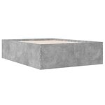 vidaXL Cadre de lit sans matelas gris béton 140x190 cm