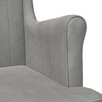 vidaXL Fauteuil Gris clair Velours