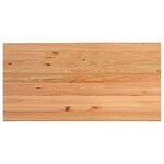 vidaXL Dessus de table marron clair bois chêne massif rectangulaire