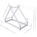 Lit tipi enfant TAHUKA 80 x 160 bleu clair