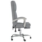 Fauteuil de massage inclinable de bureau informatique étude clair tissu gris 02_0025384
