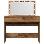 vidaXL Coiffeuse Bois Ancien 100 x 40 x 120 cm Bois d'ingénierie