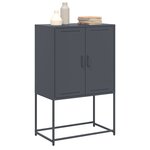 vidaXL Meuble TV noir 68x39x60 5 cm acier