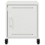 vidaXL Tables de chevet 2 Pièces blanc 36x39x43 5 cm acier