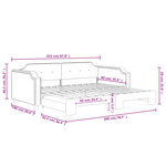 vidaXL Lit de jour avec lit gigogne taupe 90x200 cm tissu