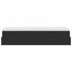 VidaXL Cadre de lit ottoman avec matelas noir 100x200 cm similicuir
