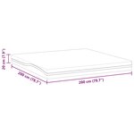 vidaXL Matelas Blanc et Gris 200 x 200 cm Mousse à mémoire de gel