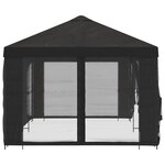 vidaXL Gazebo avec murs latéraux 6 x 3 m Anthracite Polyester et Acier