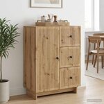vidaXL Buffet Chêne artisanal 66 x 34 5 x 90 cm Bois d'ingénierie
