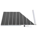 vidaXL Ensemble de panneau de clôture WPC 1311x(105-186) cm Noir