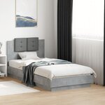 vidaXL Cadre de lit sans matelas gris béton 90x190 cm