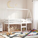 vidaXL Toit de lit pour enfants blanc 199x95 5x88cm bois de pin massif