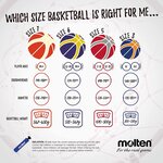 Molten B7G2000 - Ballon de basket d'entraînement en caoutchouc 12F