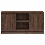 vidaXL Meuble TV avec LED chêne marron 100x34x50 cm bois d'ingénierie