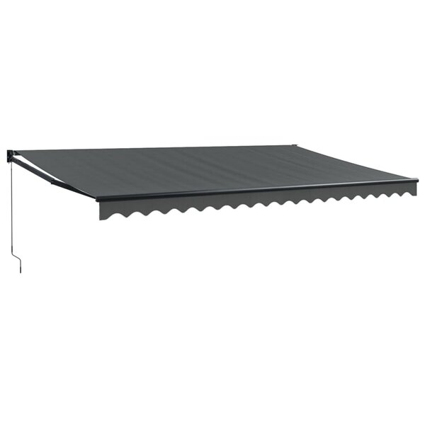 vidaXL Auvent rétractable anthracite 5x3 m tissu et aluminium