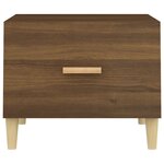 vidaXL Table basse Chêne marron 50x50x40 cm Bois d'ingénierie
