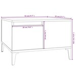 vidaXL Table basse noir 55x55x36 5 cm bois d'ingénierie