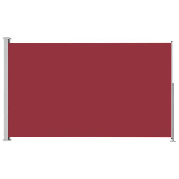 Vidaxl auvent latéral rétractable de patio 220x300 cm rouge