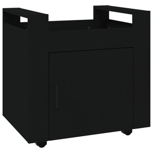 vidaXL Chariot de bureau Noir 60x45x60 cm Bois d'ingénierie