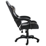 vidaXL Fauteuil de jeux vidéo Noir et camouflage Similicuir