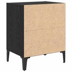 vidaXL Cabinet de chevet Chêne noir 40 x 30 x 50 cm Bois d'ingénierie
