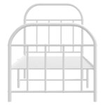vidaXL Cadre de lit métal avec tête de lit/pied de lit blanc 75x190 cm