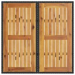 vidaXL Ensemble de Salle à Manger de Jardin 5 Pièces avec Coussins Noir Poly Rattan