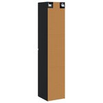 vidaXL Cabinet de Salle de Bain Mural Noir 33 x 34 5 x 160 cm