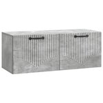 vidaXL Meuble TV mural Gris béton 78 5 x 31 x 30 cm Bois d'ingénierie