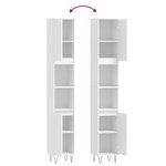 vidaXL Armoire de salle de bain blanc 30x30x190 cm bois d'ingénierie