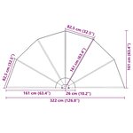 vidaXL Auvent latéral pliable de terrasse Gris 200 cm