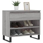 vidaXL Armoire à chaussures Sonoma gris 70x36x60 cm Bois d'ingénierie