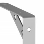 vidaXL Supports d'étagères 4Pièces 15x2 5x11 5cm argenté acier inoxydable