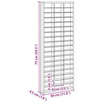 vidaXL Vitrine Murale Beige 30 x 4 5 x 75 cm Bois d'ingénierie