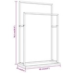 vidaXL Porte-serviettes sur pied Blanc 48x24x78 5 cm Fer