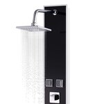 vidaXL Panneau de douche Verre 18 x 42 1 x 120 cm Noir