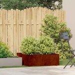 vidaXL Jardinière rouillé 80x80x30 cm acier inoxydable