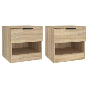 vidaXL Tables de chevet 2 Pièces Chêne Sonoma Bois d'ingénierie
