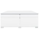 vidaXL Sommier à lattes de lit avec matelas Blanc 200x200cm Similicuir