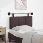 vidaXL Tête de lit suspendue Marron foncé tissu