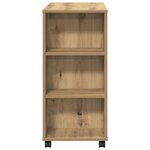 vidaXL Armoire roulante chêne artisanal 60x35x75 cm bois d'ingénierie